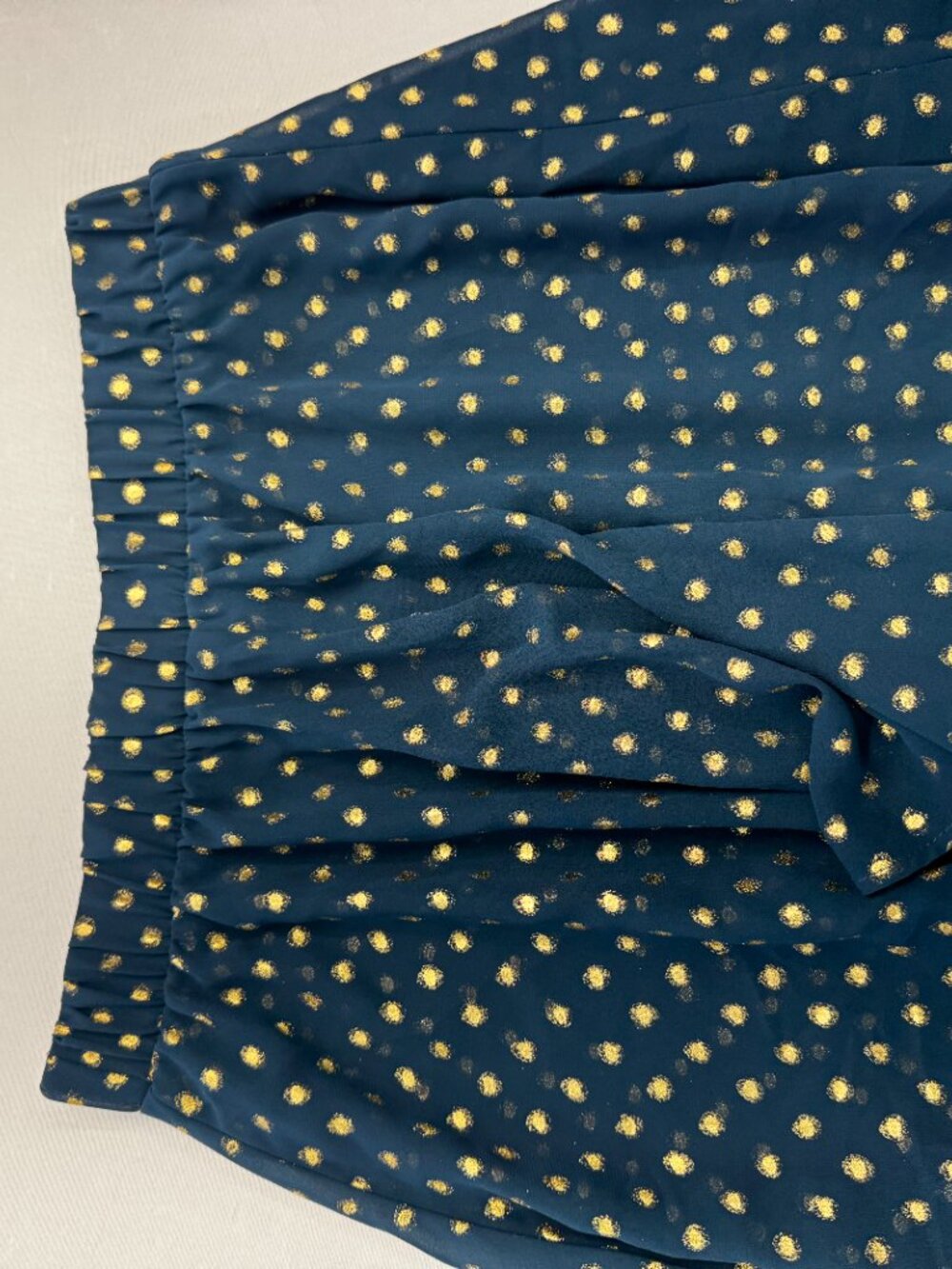 Show Me Your Mumu Carlos Swing Shorts Teal Gold Polka Dot Sz Large - Picture 5 of 9